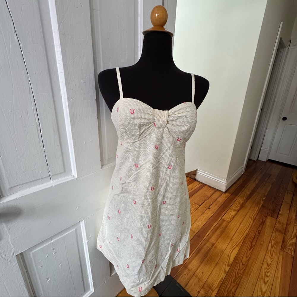 Lily Pulitzer horseshoe seersucker mini dress